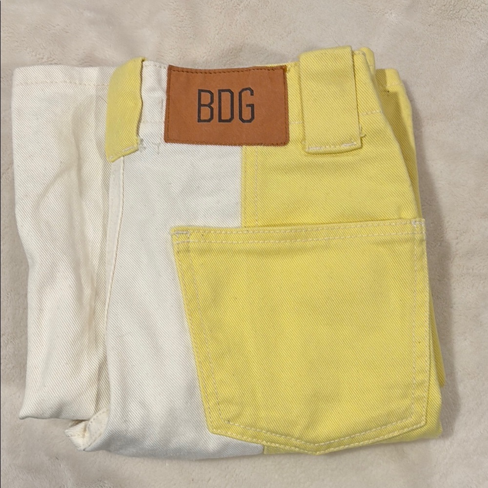 BDG Kids Yellow and White Jeans